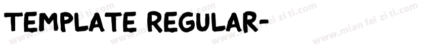 Template Regular字体转换